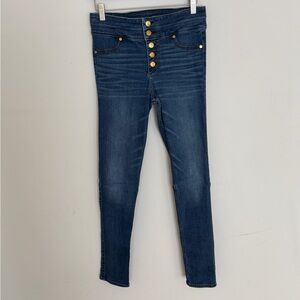 Abercrombie & Fitch High Rise Dark Blue Jeans Size 10